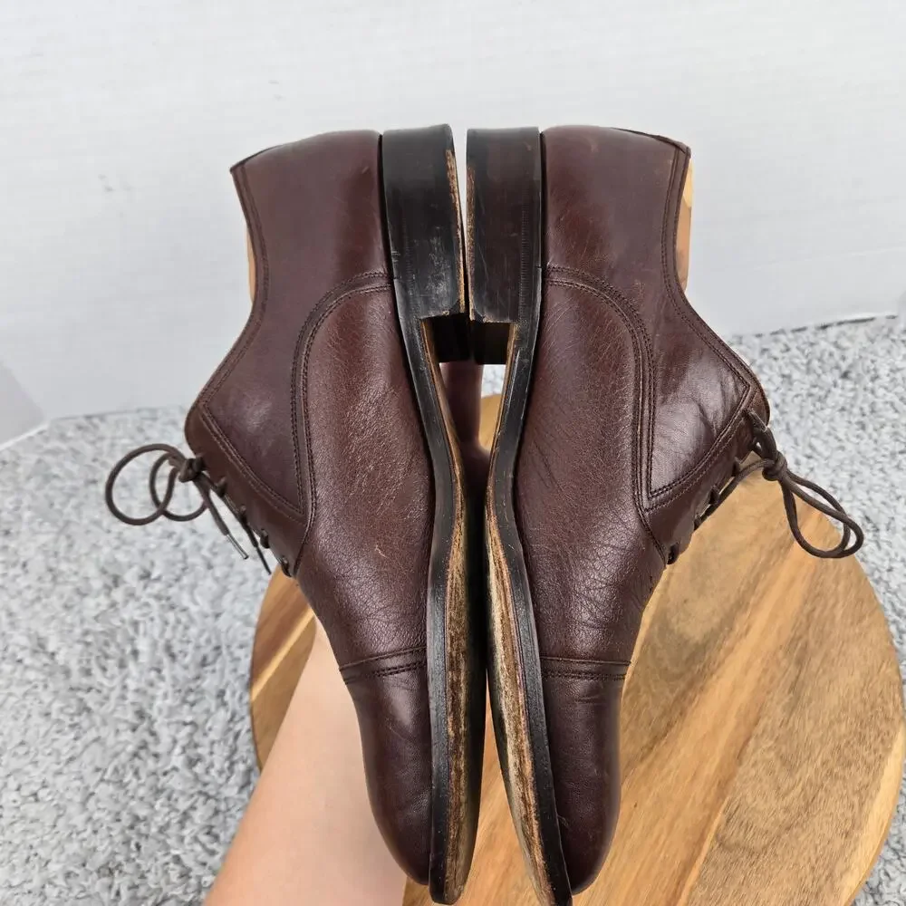 Magnanni Mens 9 Blanco Aldomar SL Brown Office Casual Cap Toe Oxford Dress Shoe